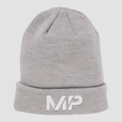 MP New Era Gebreide Beanie Met Rand - Chroom/Wit