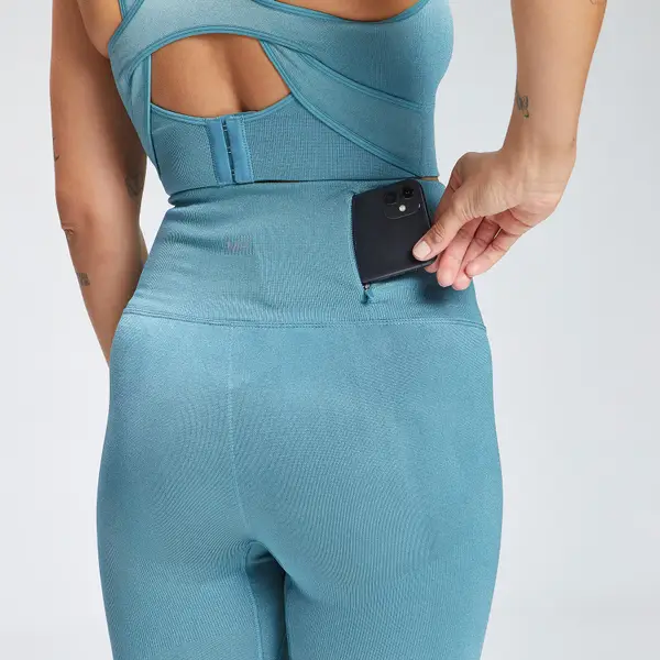 MP Vrouwen Velocity Naadloze Legging - Oceaan Blauw 4 MP Vrouwen Velocity Naadloze Legging - Oceaan Blauw - Afbeelding 4