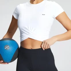 MP Vrouwen Power Korte Mouw Crop Top - Wit -Beste Sportkleding 12782071 1514863802878489