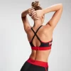 MP Women's Engage Colour Block Convertible Sports Bra - Zwart/Danger