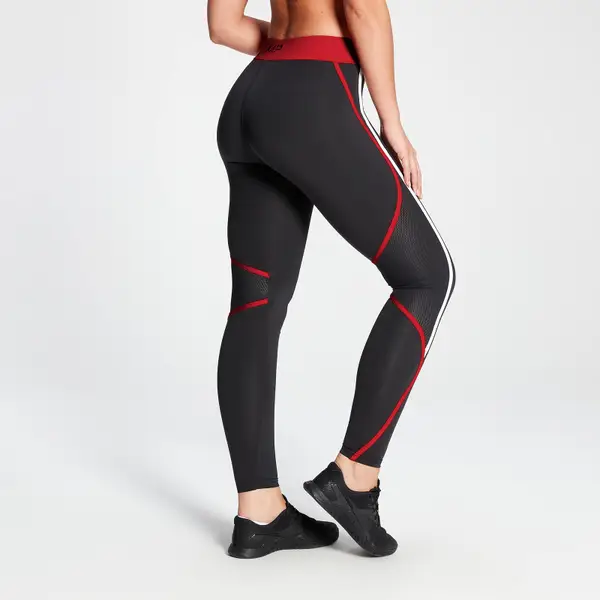 MP Women's Engage Colour Block Leggings - Zwart/Danger 2 MP Women's Engage Colour Block Leggings - Zwart/Danger - Afbeelding 2