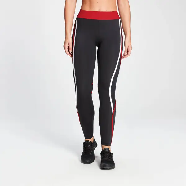 MP Women's Engage Colour Block Leggings - Zwart/Danger 1 MP Women's Engage Colour Block Leggings - Zwart/Danger