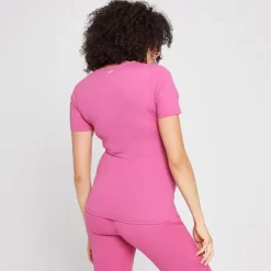 MP Power Maternity Top Met Korte Mouwen Voor Dames - Sangria -Beste Sportkleding 13028684 1844918735355265