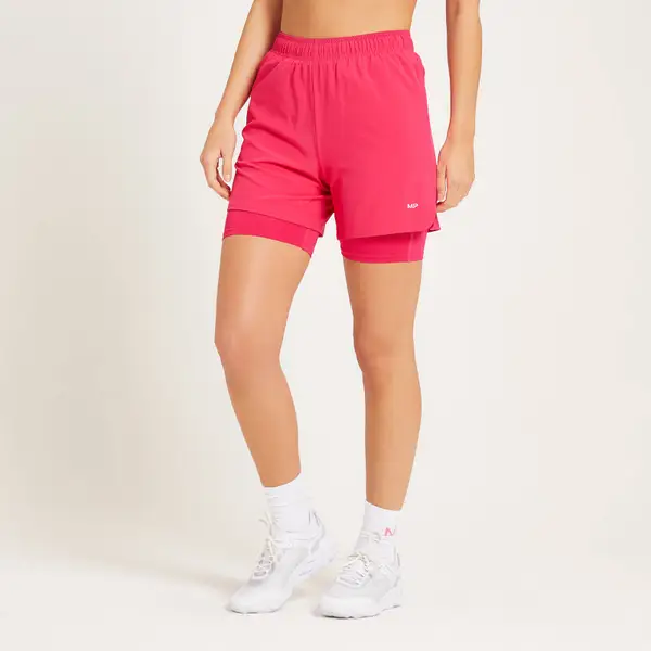 MP 2-IN-1 Sportshort Voor Dames - Magenta 1 MP 2-IN-1 Sportshort Voor Dames - Magenta
