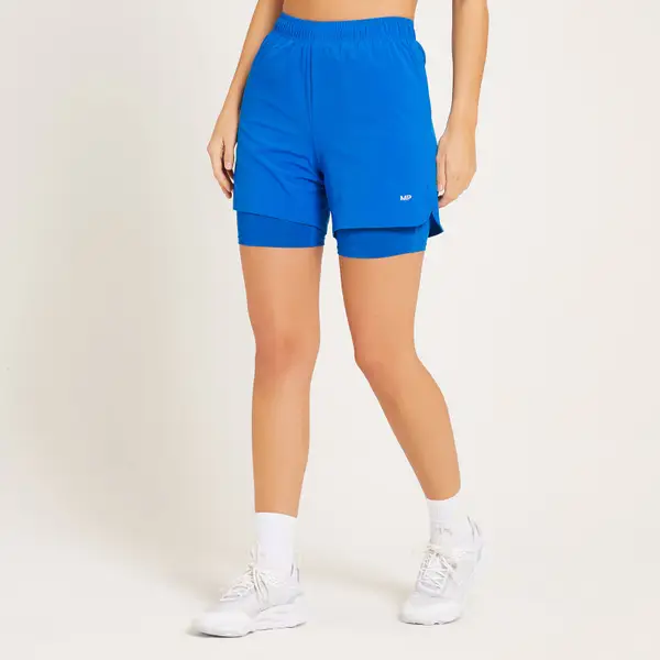 MP 2-IN-1 Sportshort Voor Dames - Echt Blauw 1 MP 2-IN-1 Sportshort Voor Dames - Echt Blauw