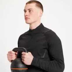 Limited Edition MP Heren Tempo Ultra 1/4 Rits Top - Black -Beste Sportkleding 13113005 1094944366105066