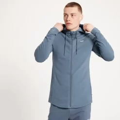 MP Form Hoodie Met Rits Voor Heren - Staalblauw