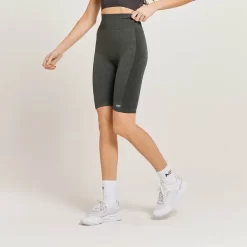 MP Curve Fietsshort Met Hoge Taille Voor Dames - Carbongrijs Gemêleerd