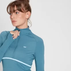 MP Velocity Ultra Shirt Met Kwartrits Voor Dames - Steenblauw -Beste Sportkleding 13122837 1884911983775771