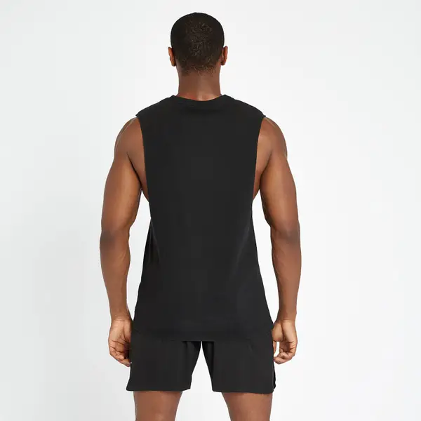 MP Adapt Sporthemd Met Diep Uitgesneden Armsgaten En Verwassen Finish Voor Heren - Zwart 3 MP Adapt Sporthemd Met Diep Uitgesneden Armsgaten En Verwassen Finish Voor Heren - Zwart - Afbeelding 3