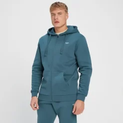 MP Rest Day Hoodie Met Volledige Rits Voor Heren - Rookblauw