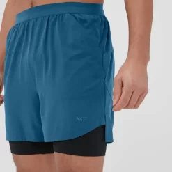 MP Composure 2-in-1 Short Met Binnenbeenlengte Van 13 Cm Voor Heren - Groenblauw -Beste Sportkleding 13764530 1295044407611460