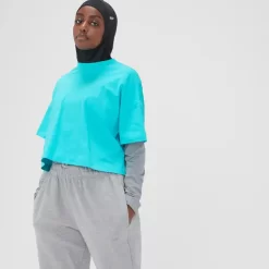 MP Adapt Cropped T-shirt Voor Dames - Felturkoois