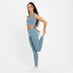 MP Women's Power Langelijn Sport Beha - Kiezelblauw -Beste Sportkleding 13838233 1355008106362656