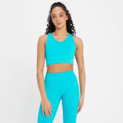 MP Women's Power Langelijn Sport Beha - Laguneblauw