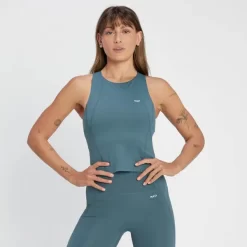 MP Women's Tempo Ultra Cropped Vest - Smoke Blue