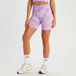 MP Shape Naadloze Fietsshort Voor Dames - Paarse Tie-dye