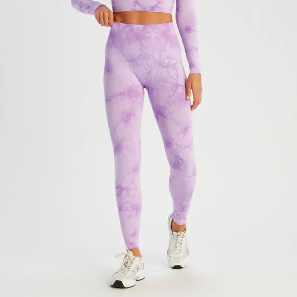 MP Shape Naadloze Legging Voor Dames - Paarse Tie-dye 1 MP Shape Naadloze Legging Voor Dames - Paarse Tie-dye