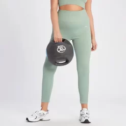 MP Tempo Naadloze Legging Van Ribstof Voor Dames - Salie-grijs