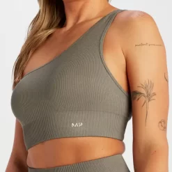 MP Tempo Naadloze Asymetrische Beha Van Ribstof - Diep Taupe -Beste Sportkleding 14220404 3095056652265666